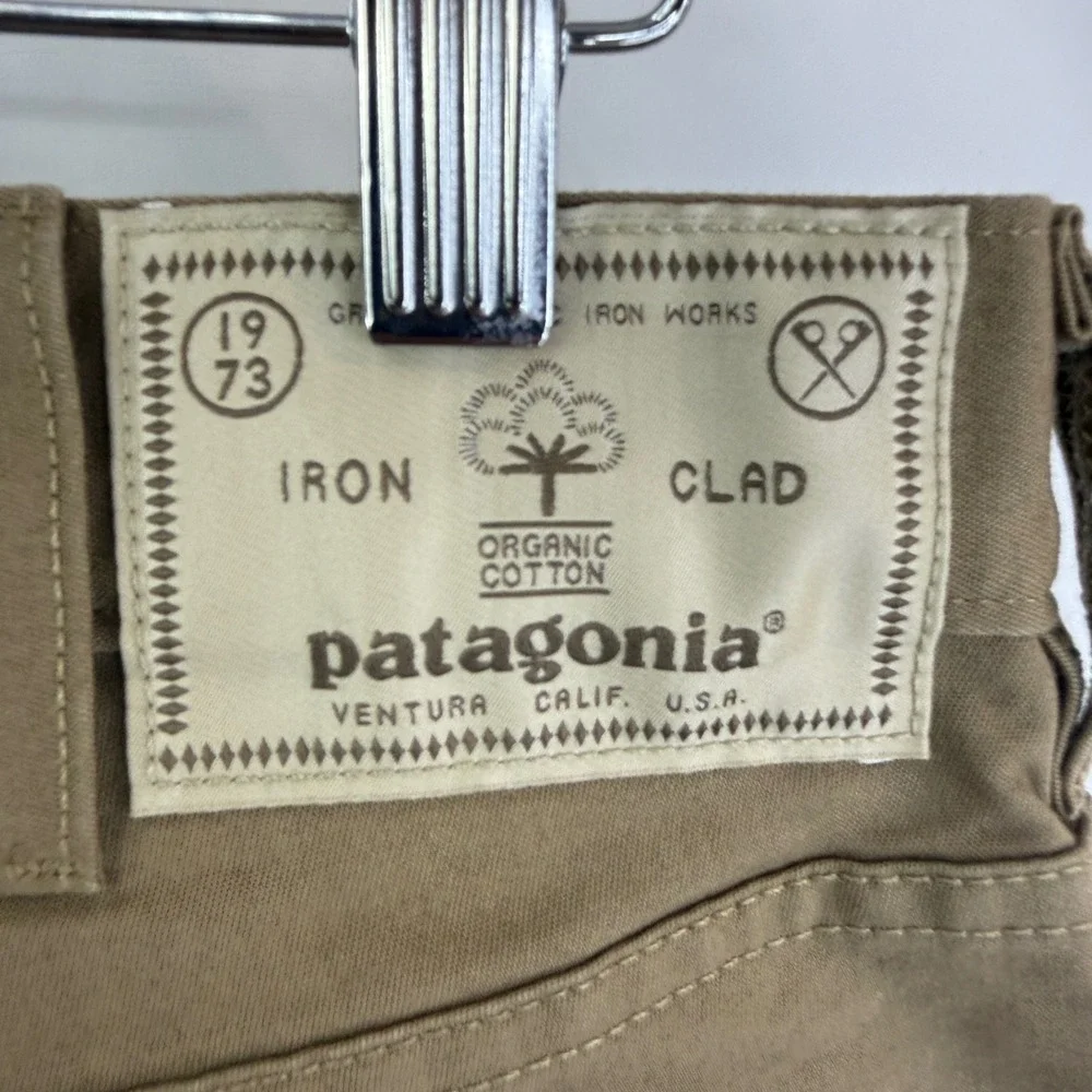 Patagonia Iron Clad Straight Fit Canvas Pants Mens 32x32 Khaki 56491 2023